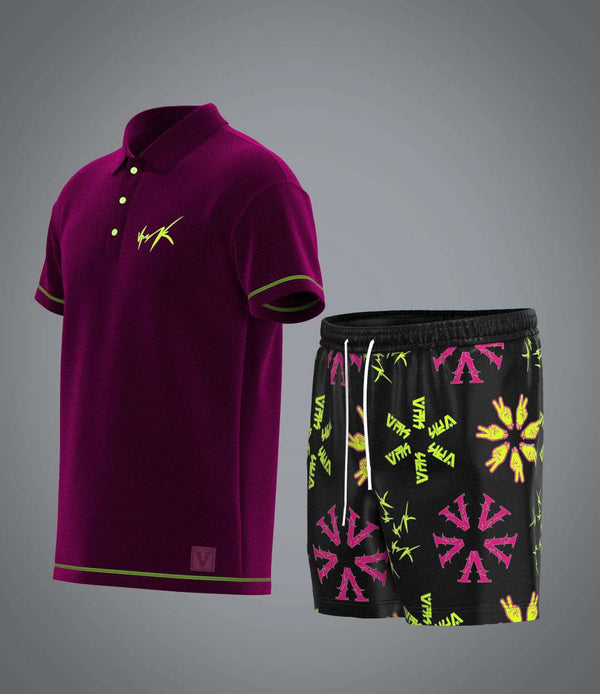 Ensemble Flowers Burgundry Sponge VRUNK