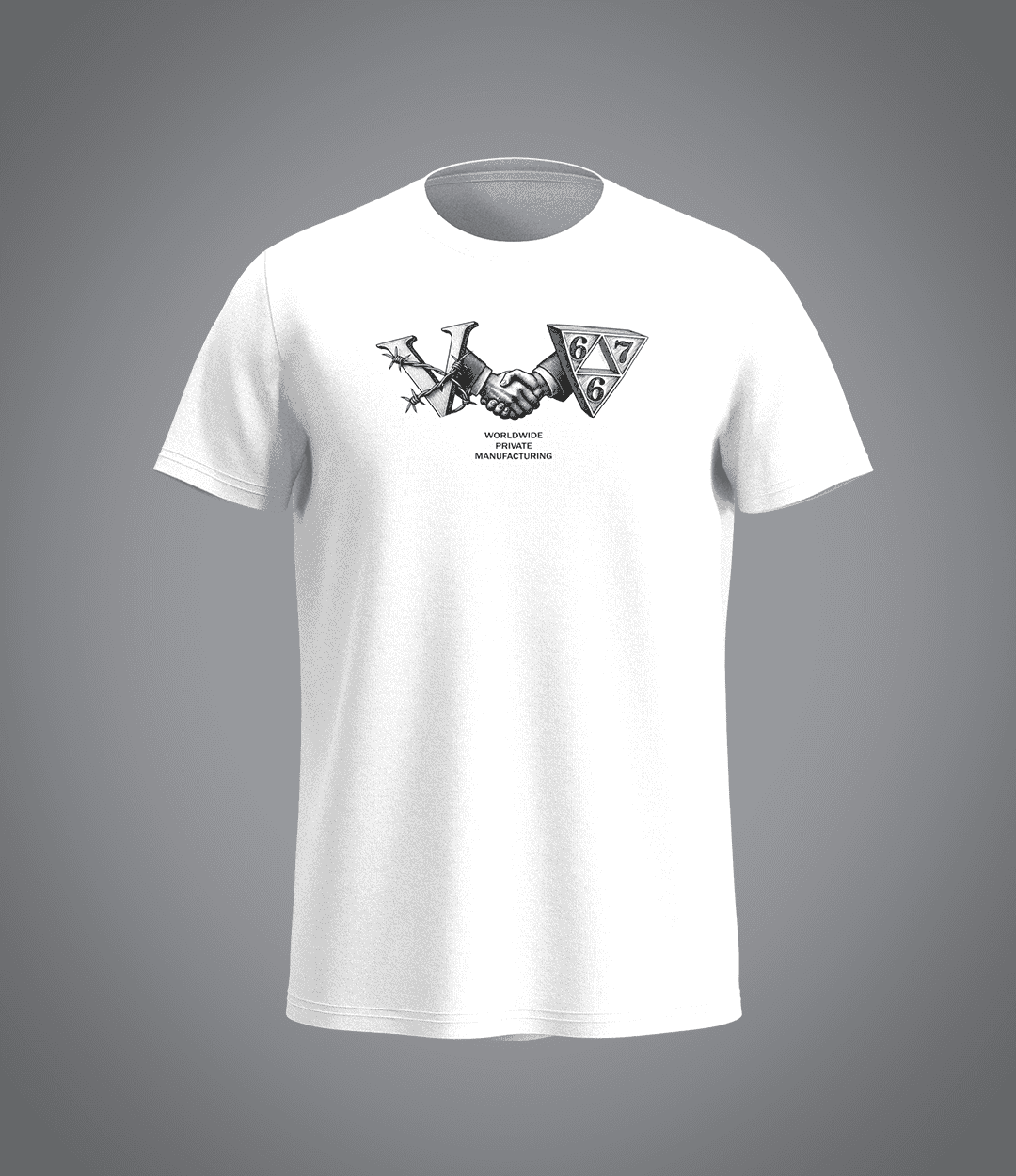 T-shirt blanc VRUNK X 667 VRUNK