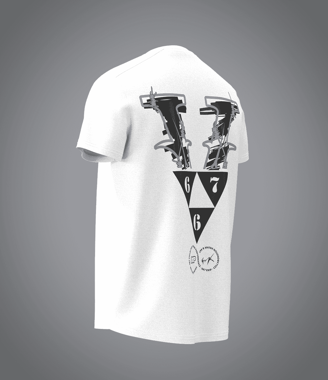 T-shirt blanc VRUNK X 667 VRUNK