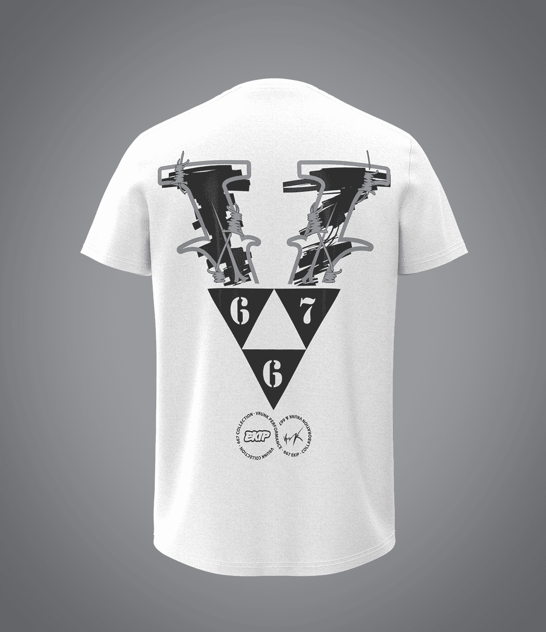 T-shirt blanc VRUNK X 667 VRUNK