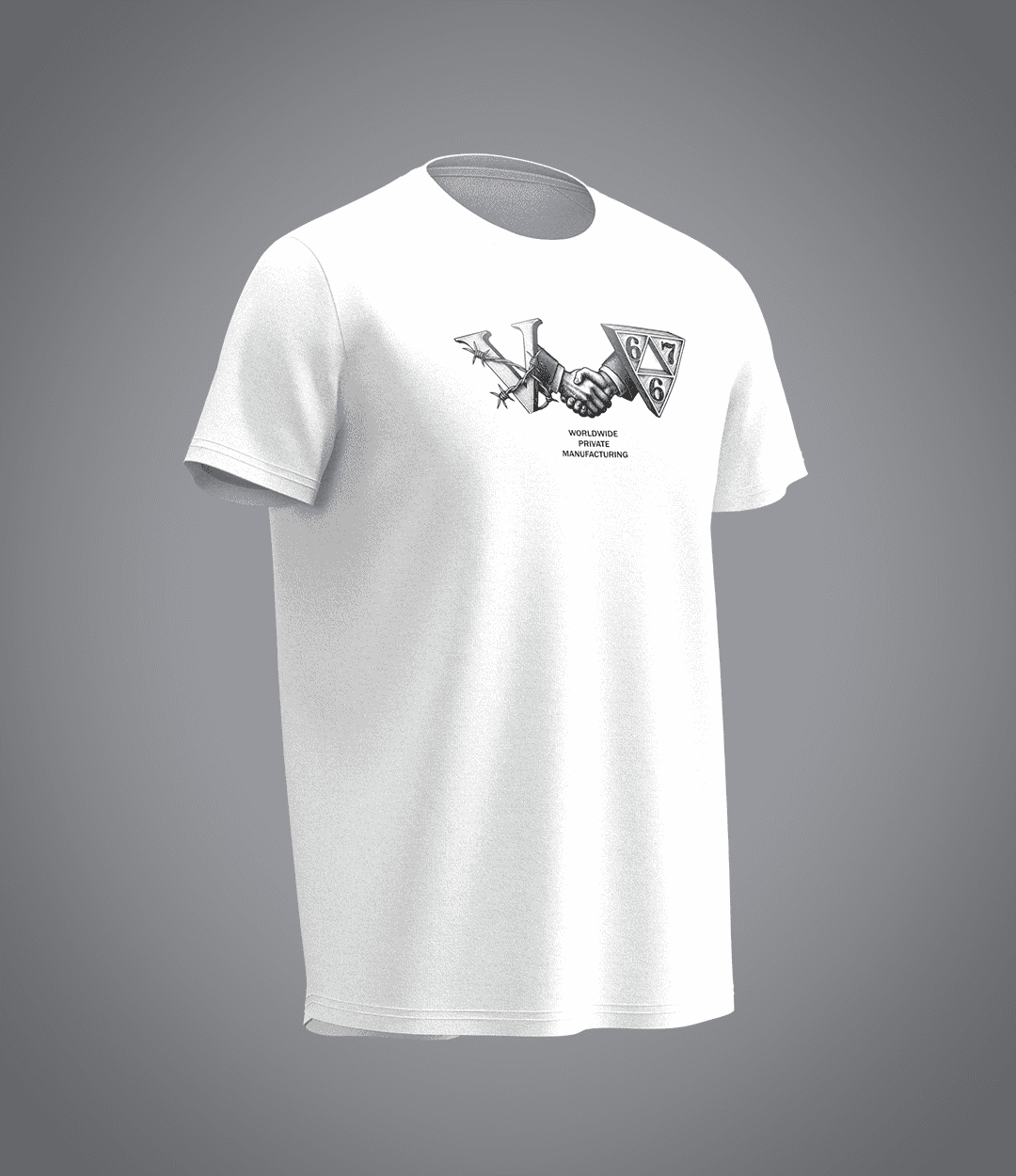 T-shirt blanc VRUNK X 667 VRUNK