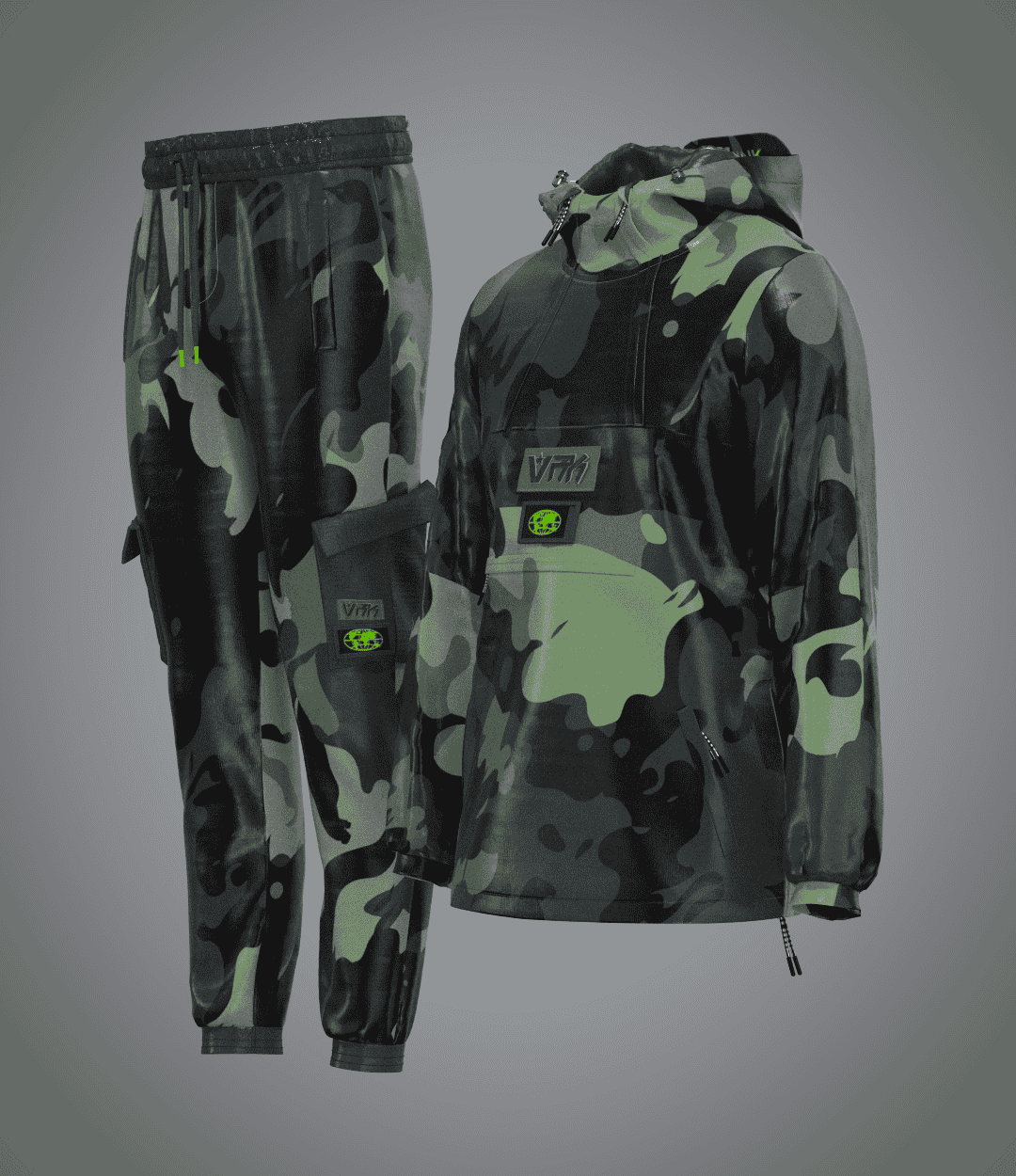 Ensemble Camouflage Kaki VRUNK