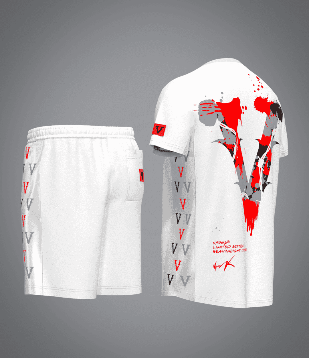 Ensemble Red Scarface Blanc VRUNK