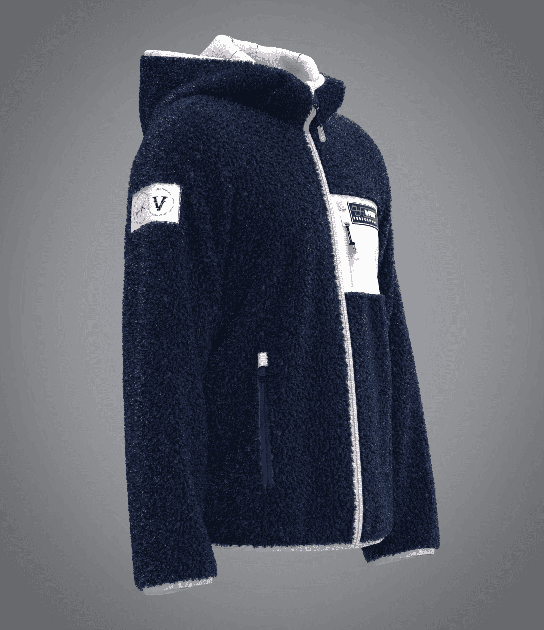 Veste Sherpa Blue Grey VRUNK