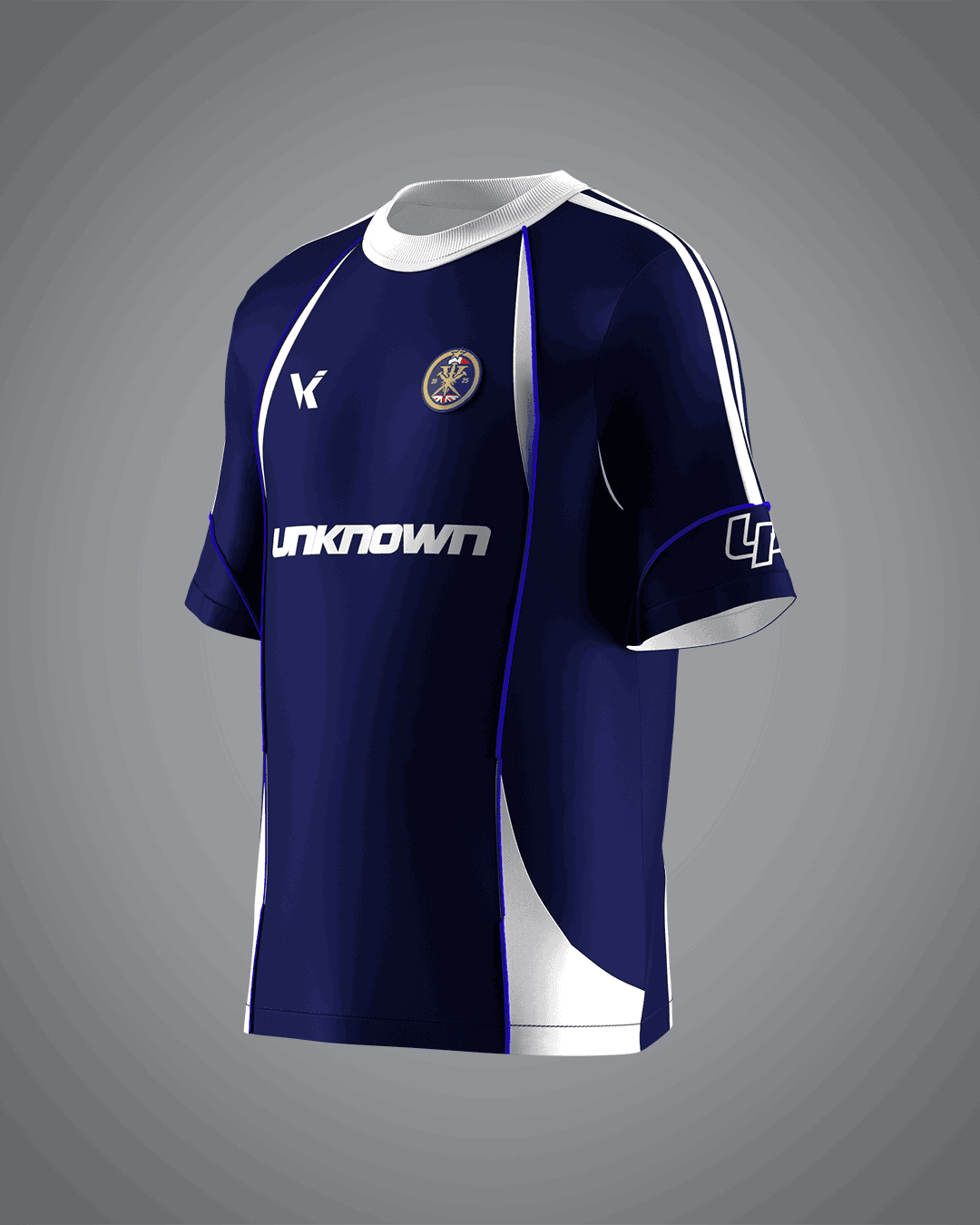 VRUNK X UNKNOWN - FOOTBALL TEE BLUE VRUNK