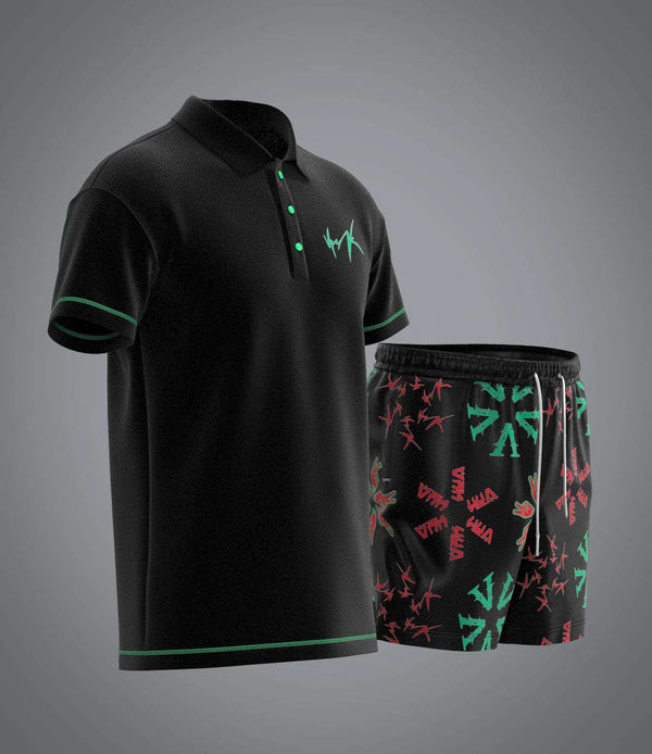 Ensemble Flowers Black Sponge VRUNK