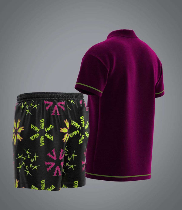 Ensemble Flowers Burgundry Sponge VRUNK