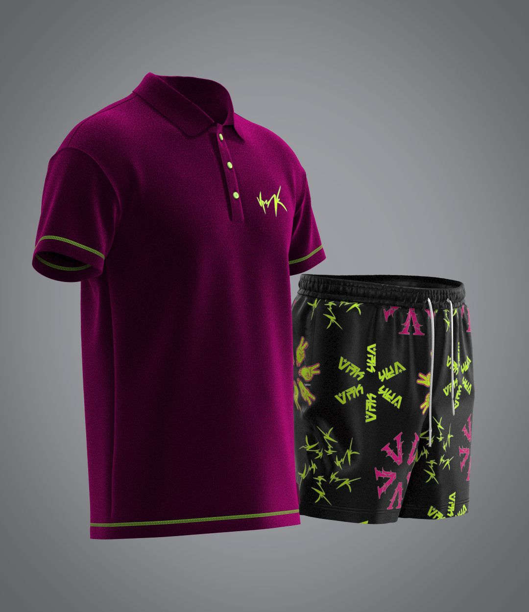 Ensemble Flowers Burgundry Sponge VRUNK
