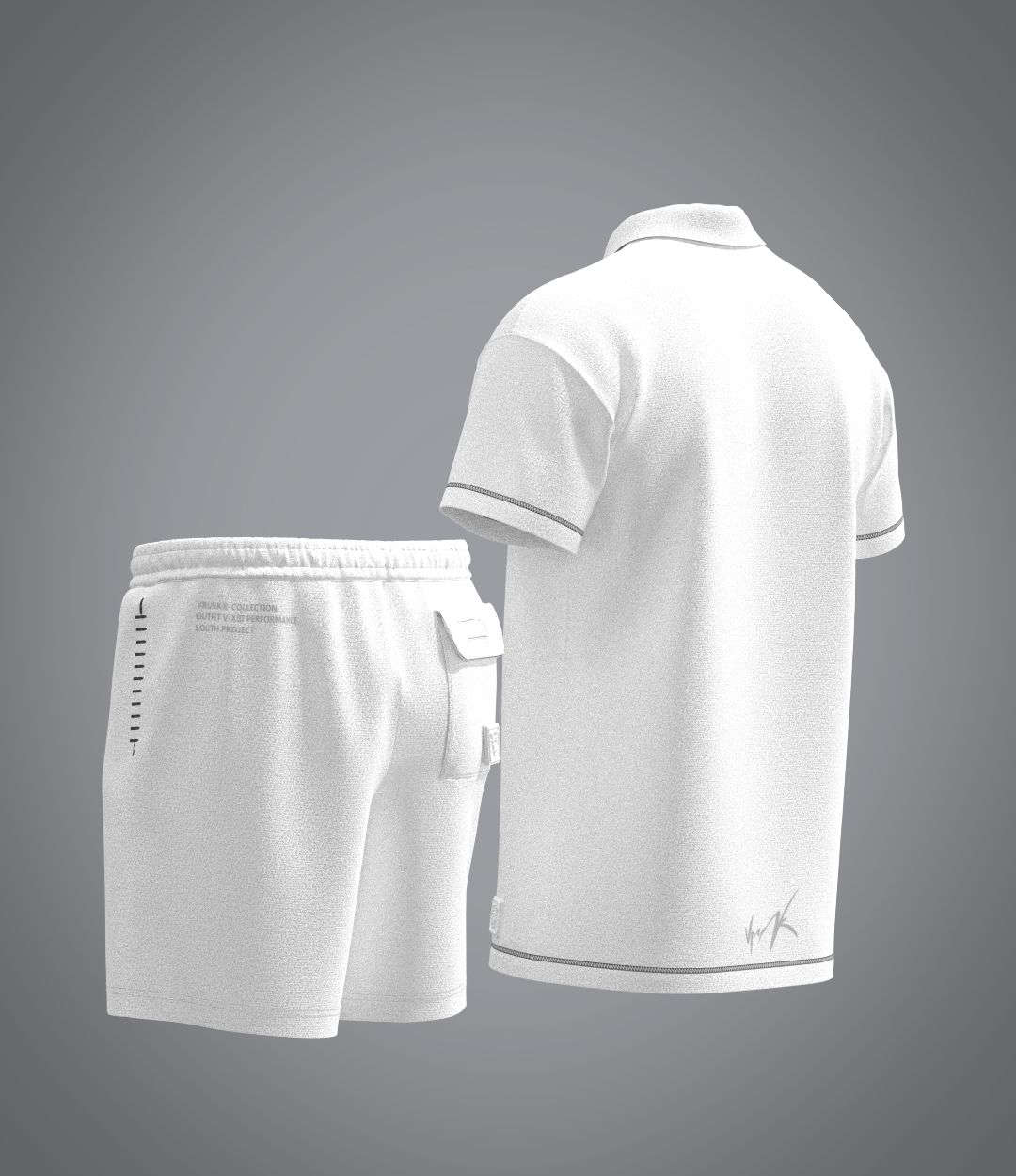 Ensemble Full Sponge White Silver VRUNK