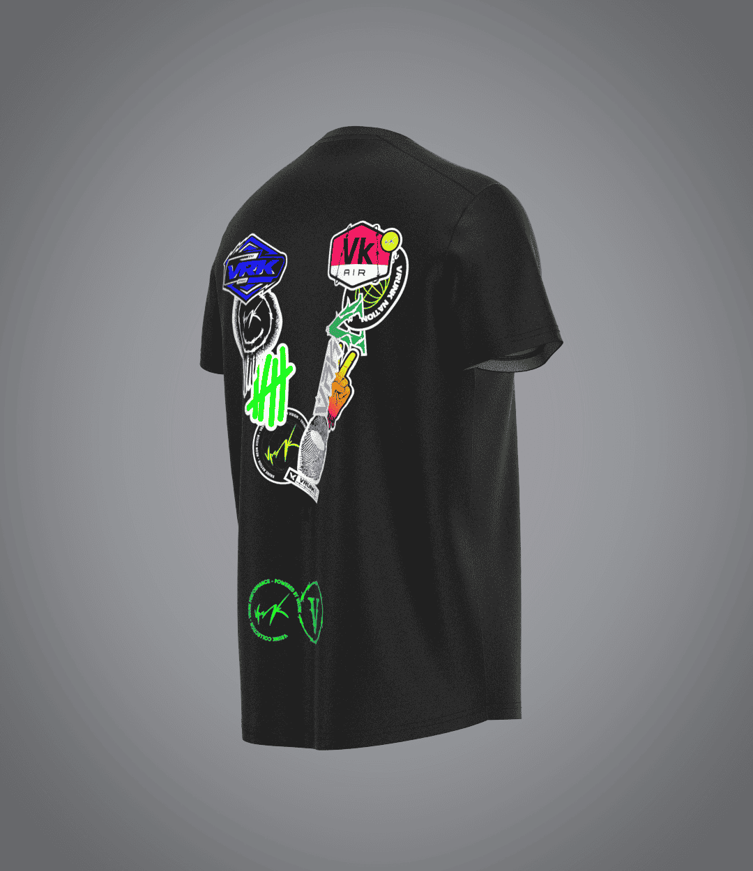 Tee-Shirt Stick The World Noir VRUNK